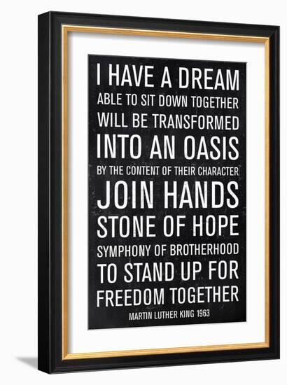 Martin Luther King Speech-Anna Polanski-Framed Premium Giclee Print