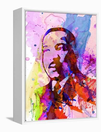 Martin Luther King Watercolor-Anna Malkin-Framed Stretched Canvas