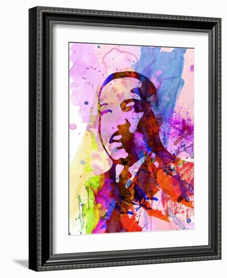 Martin Luther King Watercolor-Anna Malkin-Framed Art Print
