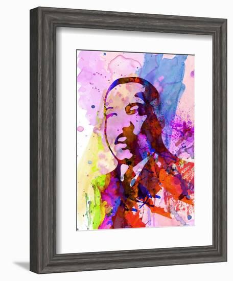 Martin Luther King Watercolor-Anna Malkin-Framed Art Print