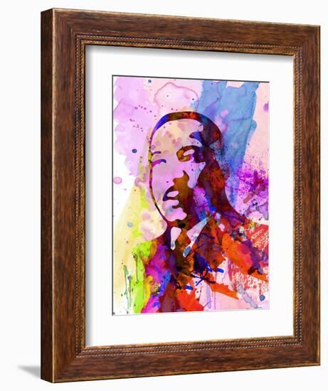 Martin Luther King Watercolor-Anna Malkin-Framed Art Print