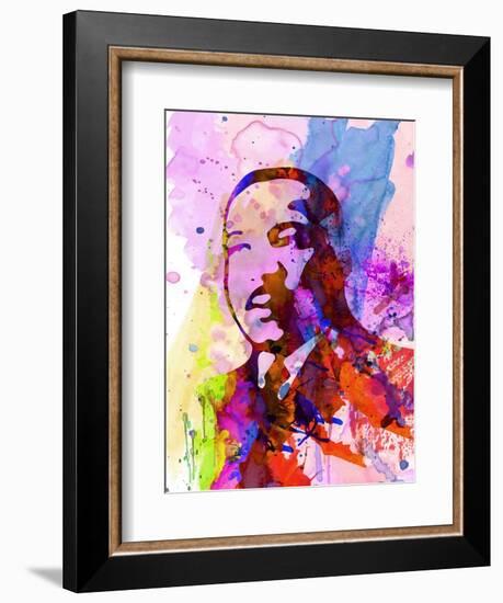 Martin Luther King Watercolor-Anna Malkin-Framed Art Print