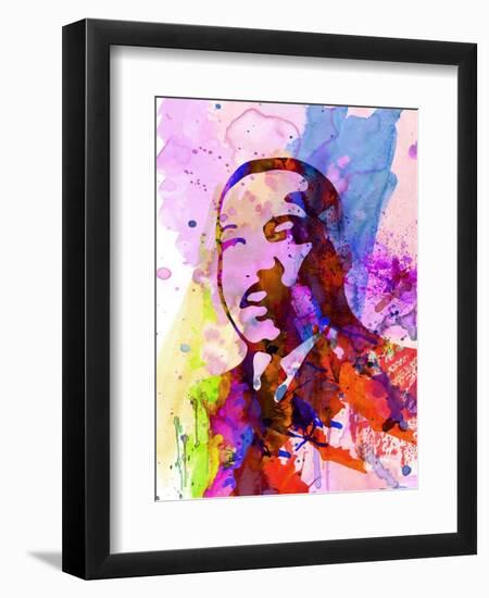 Martin Luther King Watercolor-Anna Malkin-Framed Art Print