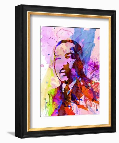 Martin Luther King Watercolor-Anna Malkin-Framed Art Print