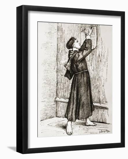 Martin Luther Posting His 95 Theses-null-Framed Giclee Print