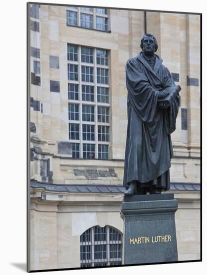 Martin Luther Statue in Dresden, Saxony, Germany, Europe-Michael Runkel-Mounted Photographic Print