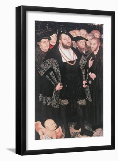 Martin Luther with Reformers, C1530-Lucas Cranach the Elder-Framed Giclee Print