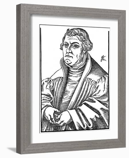 Martin Luthor German Protestant Reformer, 1546-Lucas Cranach the Elder-Framed Giclee Print