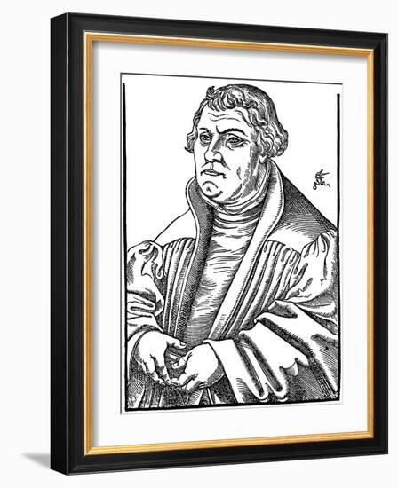 Martin Luthor German Protestant Reformer, 1546-Lucas Cranach the Elder-Framed Giclee Print