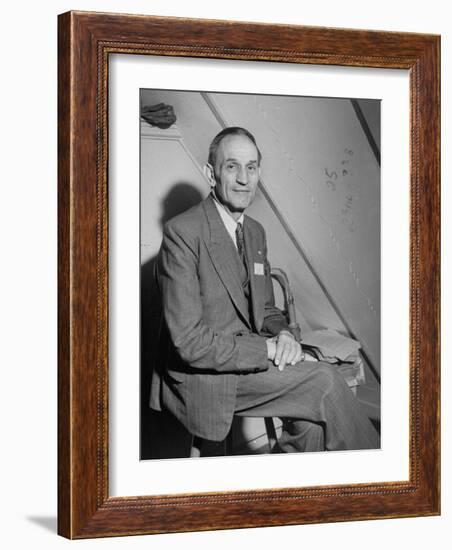 Martin Niemoller Seated-At World Council of Churches-Dmitri Kessel-Framed Photographic Print