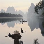 Cormorant fishermen in Li River-Martin Puddy-Photographic Print