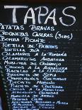 Tapas Menu on Blackboard in a Bar-Martin Skultety-Framed Premier Image Canvas