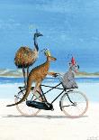 Aussie Beach Bike Poster-Martin van der Linden-Mounted Art Print