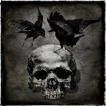 Skull with Crows-Martin Wagner-Art Print