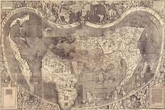 World Map Universalis Cosmographia, 1507-Martin Waldseemüller-Mounted Giclee Print