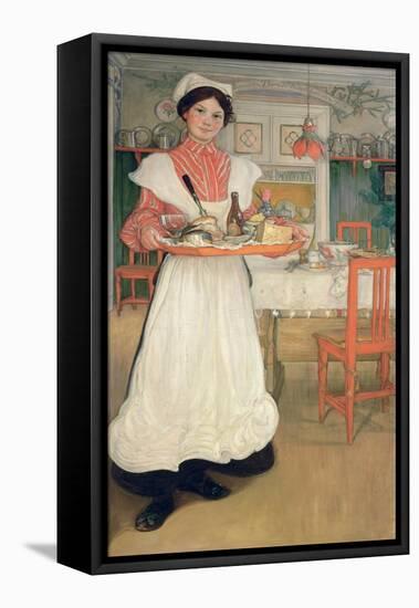 Martina Carrying Breakfast on a Tray, 1904-Carl Larsson-Framed Premier Image Canvas