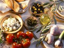 Ingredients for Mediterranean Dishes-Martina Urban-Framed Premier Image Canvas