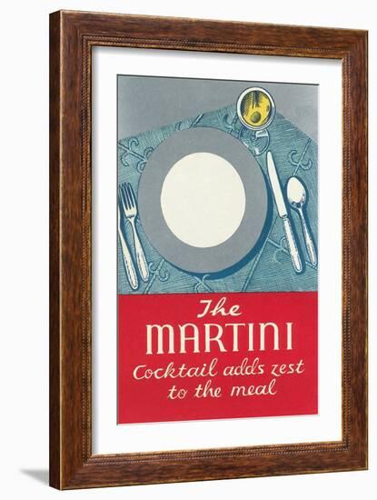 Martini Adds Zest-null-Framed Art Print