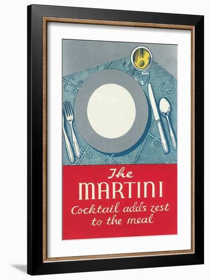 Martini Adds Zest-null-Framed Art Print