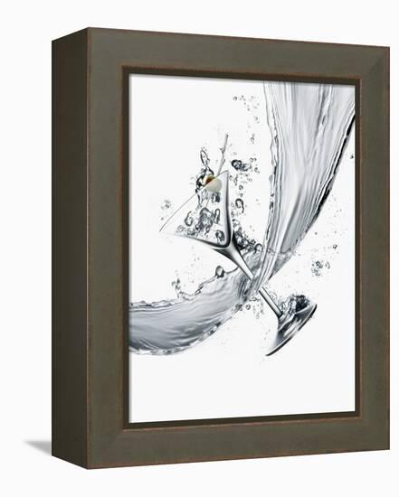 Martini and Stream of Water-David Jay Zimmerman-Framed Premier Image Canvas