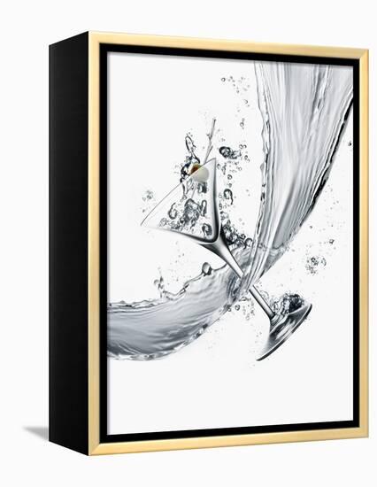 Martini and Stream of Water-David Jay Zimmerman-Framed Premier Image Canvas