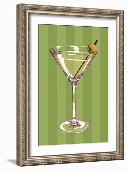 Martini Glass-Lantern Press-Framed Art Print