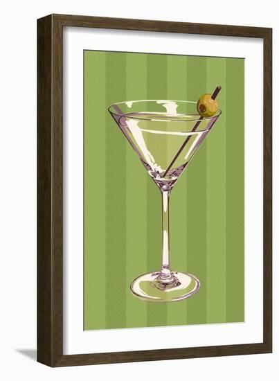 Martini Glass-Lantern Press-Framed Art Print