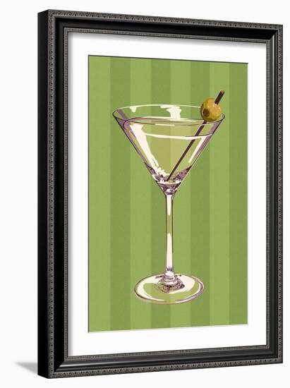 Martini Glass-Lantern Press-Framed Art Print