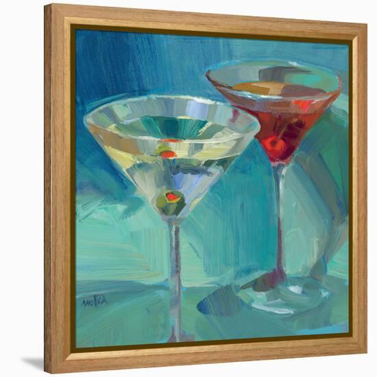 Martini in Aqua-Patti Mollica-Framed Stretched Canvas