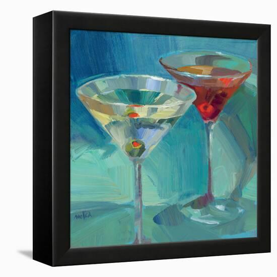 Martini in Aqua-Patti Mollica-Framed Stretched Canvas