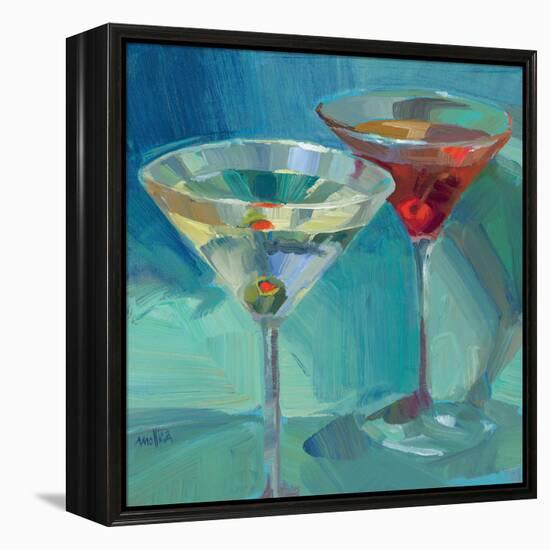 Martini in Aqua-Patti Mollica-Framed Stretched Canvas