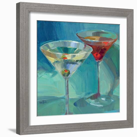 Martini in Aqua-Patti Mollica-Framed Art Print