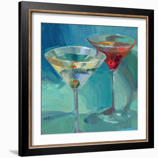 Martini in Aqua-Patti Mollica-Framed Art Print