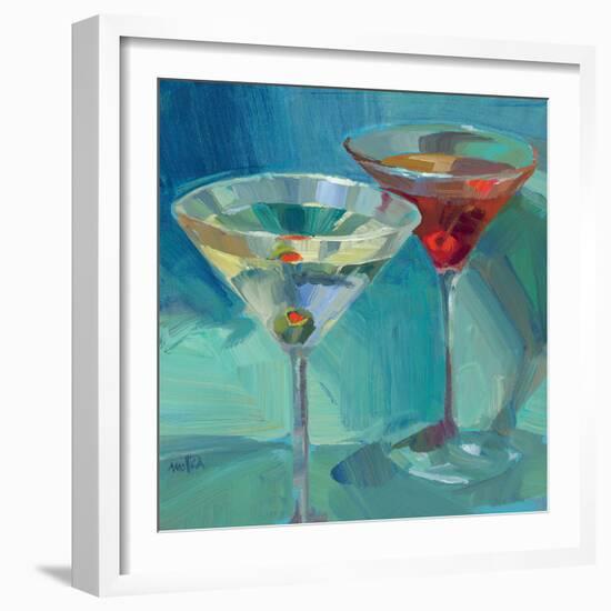 Martini in Aqua-Patti Mollica-Framed Art Print