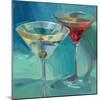 Martini in Aqua-Patti Mollica-Mounted Art Print