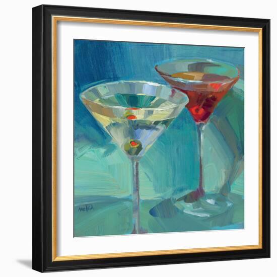 Martini in Aqua-Patti Mollica-Framed Art Print