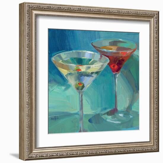 Martini in Aqua-Patti Mollica-Framed Art Print