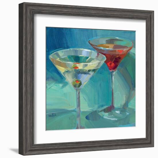 Martini in Aqua-Patti Mollica-Framed Art Print