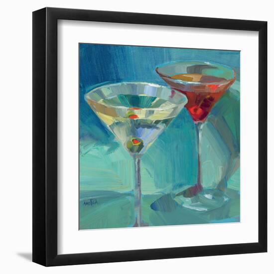 Martini in Aqua-Patti Mollica-Framed Art Print