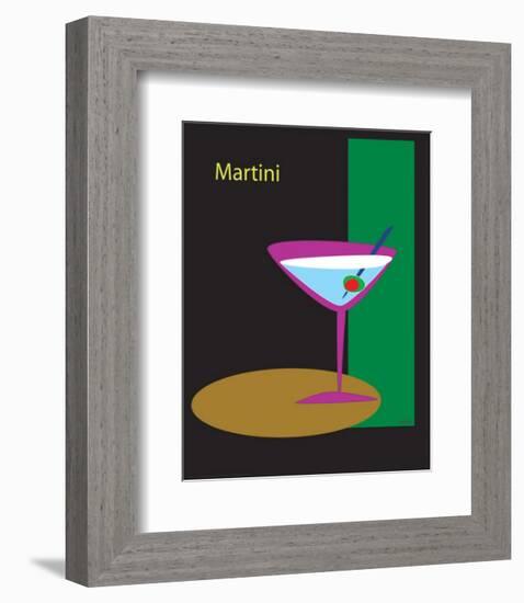 Martini in Black-ATOM-Framed Giclee Print