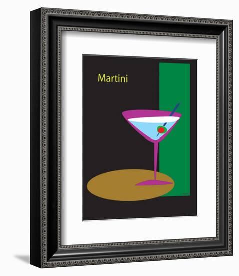 Martini in Black-ATOM-Framed Giclee Print