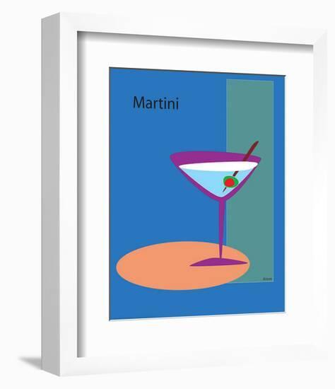 Martini in Blue-ATOM-Framed Giclee Print