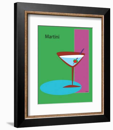 Martini in Green-ATOM-Framed Giclee Print