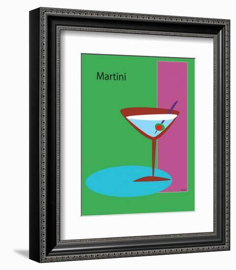 Martini in Green-ATOM-Framed Giclee Print