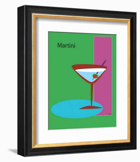 Martini in Green-ATOM-Framed Giclee Print