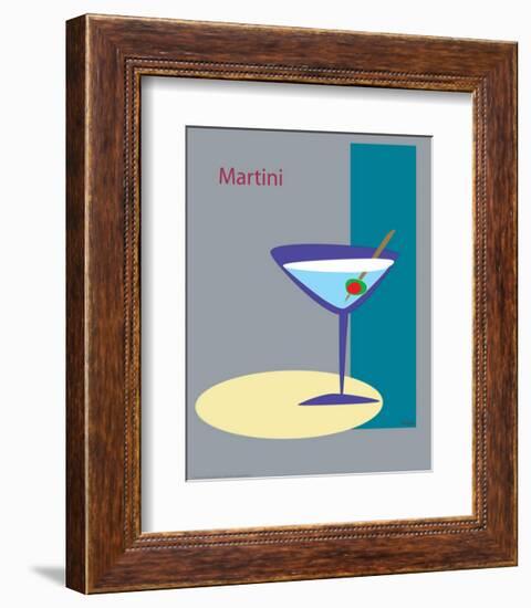 Martini in Grey-ATOM-Framed Giclee Print