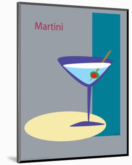 Martini in Grey-ATOM-Mounted Giclee Print