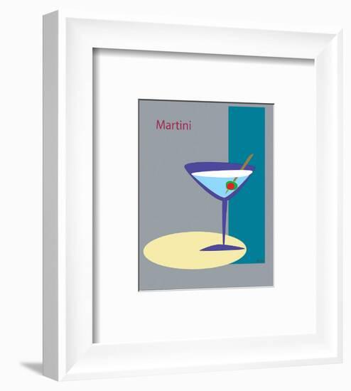 Martini in Silver-null-Framed Giclee Print