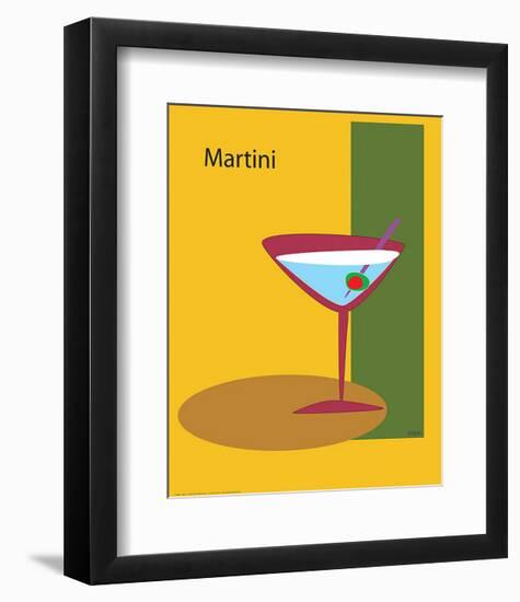 Martini in Yellow-ATOM-Framed Giclee Print