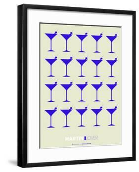 Martini Lover Blue-NaxArt-Framed Art Print
